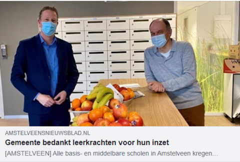 gemeente bedankt leerkrachten