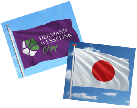 vlaggen HWC en Japan