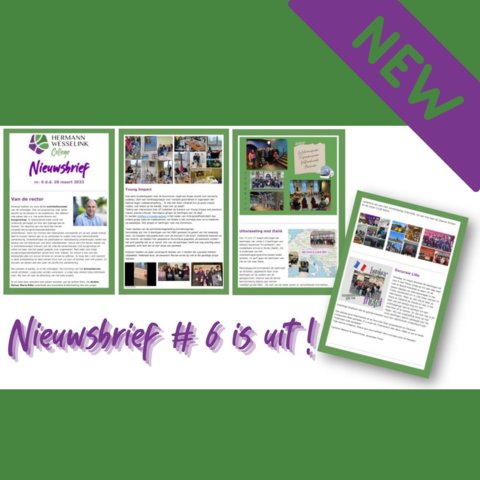 Nieuwsbrief  6 is uit