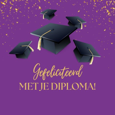 Gefeliciteerd met je diploma