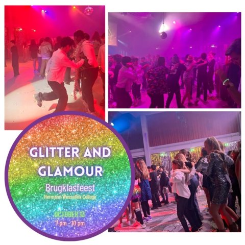 brugklasfeest collage