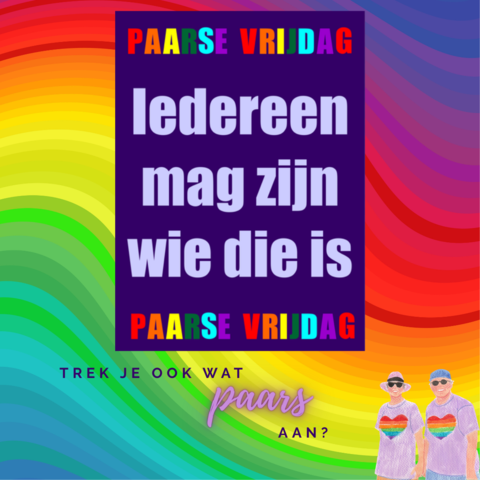 Paarse vrijdag LinkedIn-bericht